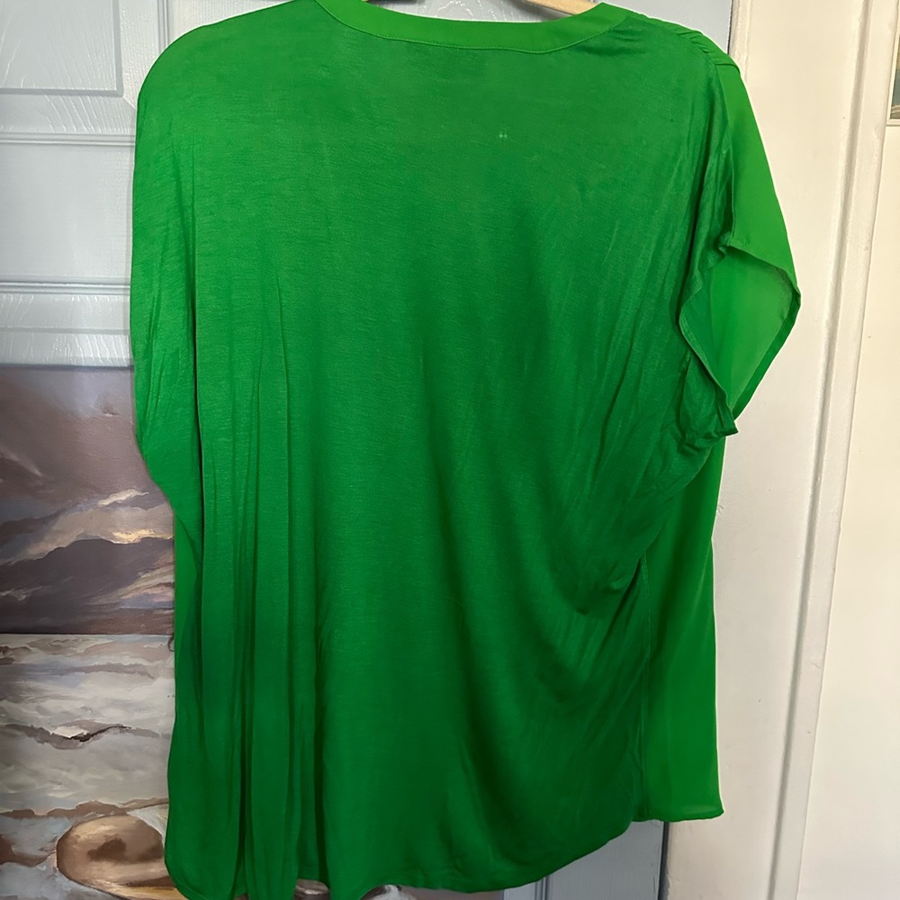 INC International Concepts Green Blouse - Picture 3 of 3